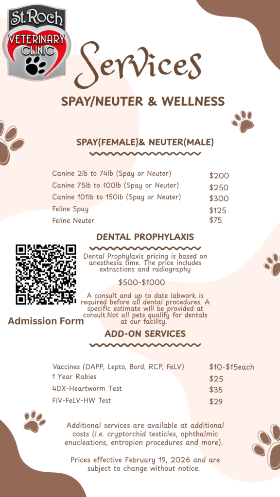 Brown And White Simple Pet Grooming Price List